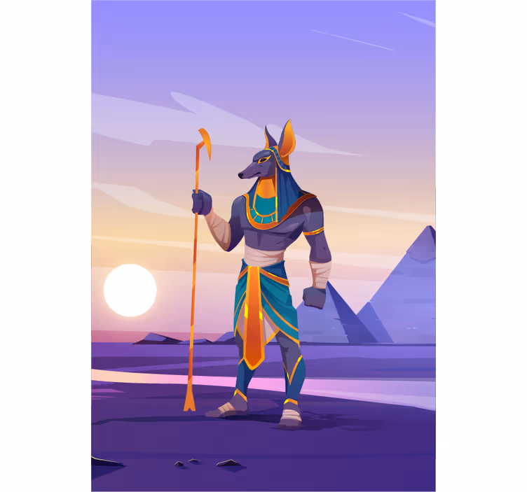 Anubis beschermfiguur superhelden rolgordijn - TenStickers