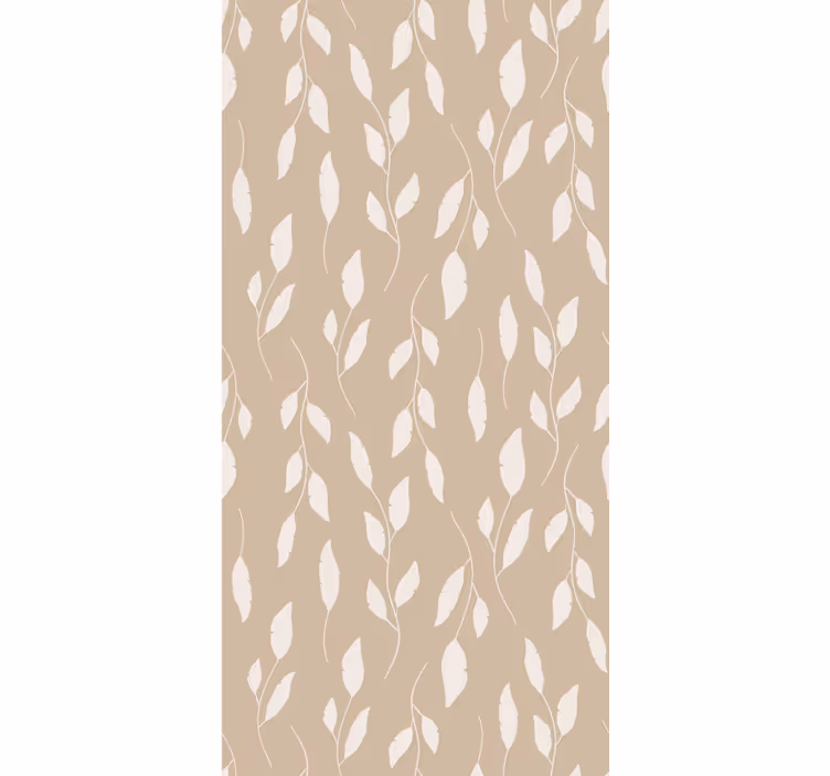 Delicaat beige bladpatroon rolgordijn bloemen en planten - TenStickers