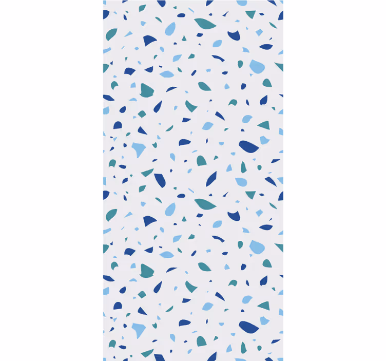 Blauw terrazzo-effect patronen rolgordijn - TenStickers