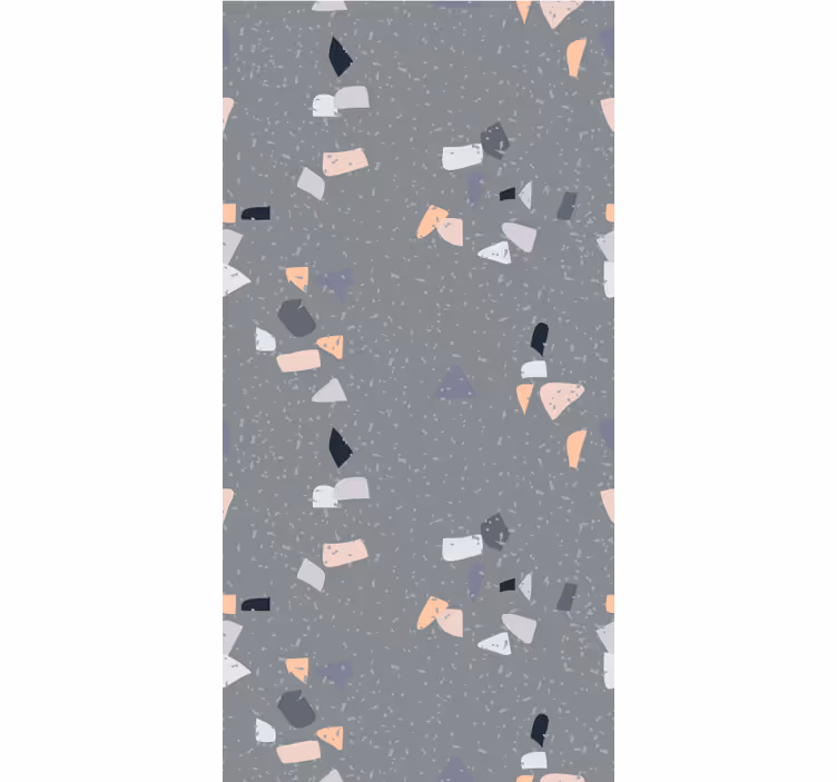 Eenvoudige grijze terrazzo patronen rolgordijn - TenStickers