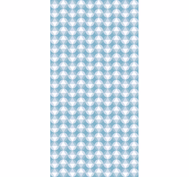 Geometrische blauwe harmonie patronen rolgordijn - TenStickers