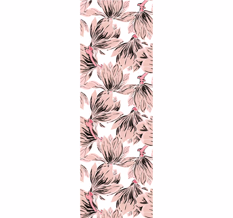 Elegante opstelling rolgordijn bloemen en planten - TenStickers