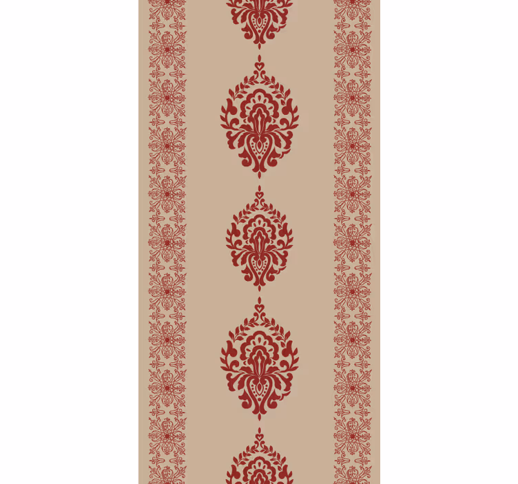 Rode bloemenmotieven elegant rolgordijn - TenStickers