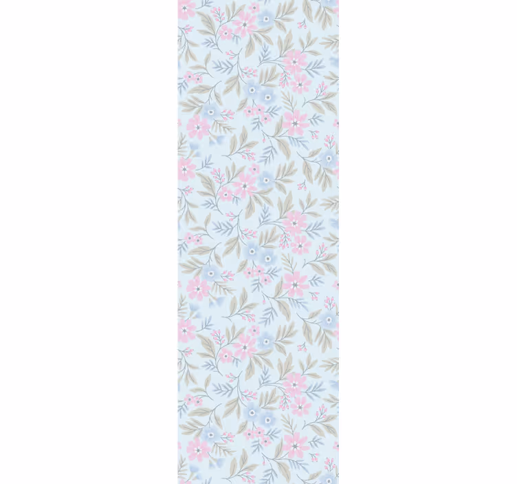 Subtiel botanisch motief rolgordijn bloemen en planten - TenStickers