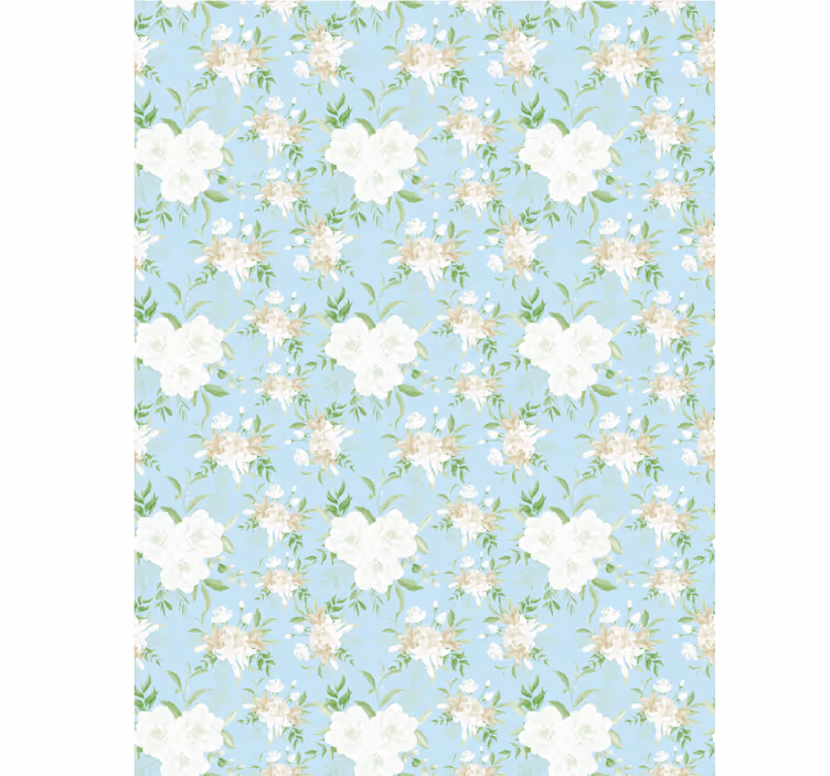 Wilde grandmillennial-stijl rolgordijn bloemen en planten - TenStickers
