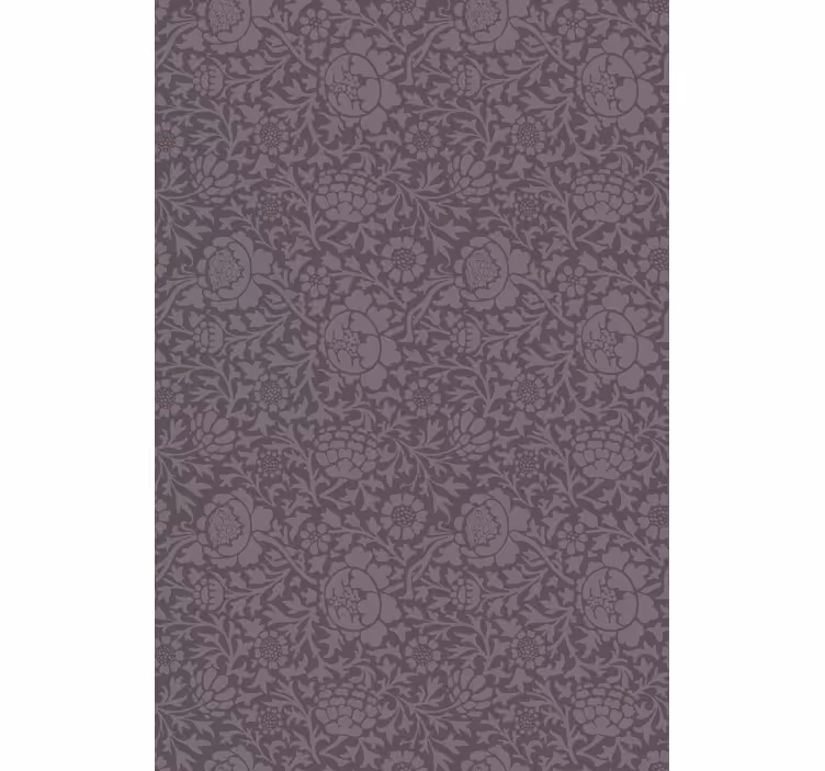 Elegant grijs patroon rolgordijn bloemen - TenStickers
