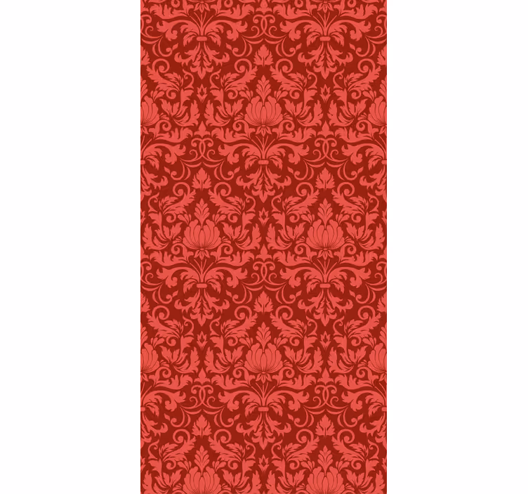 Rode botanische gratie elegant rolgordijn - TenStickers