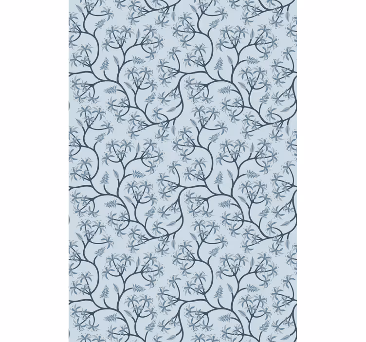 Elegant botanisch patroon rolgordijn bloemen en planten - TenStickers
