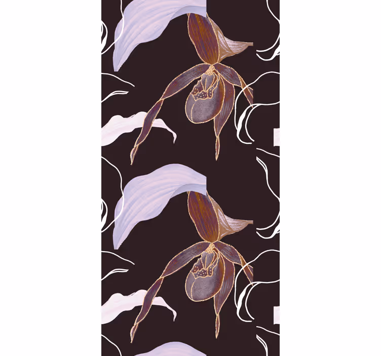 Orchideeën bloemenpatroon rolgordijn bloemen en planten - TenStickers
