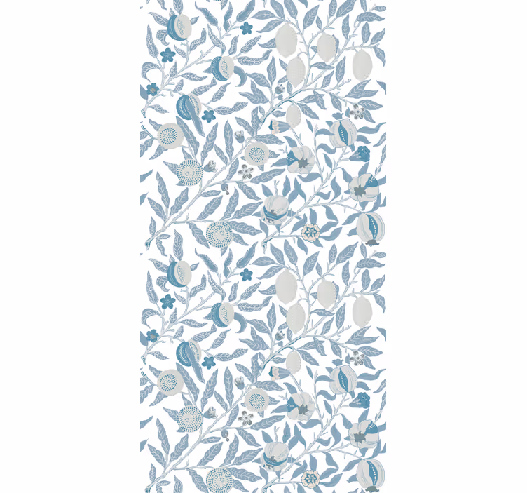 Bloemenpatroon met fruit rolgordijn bloemen en planten - TenStickers