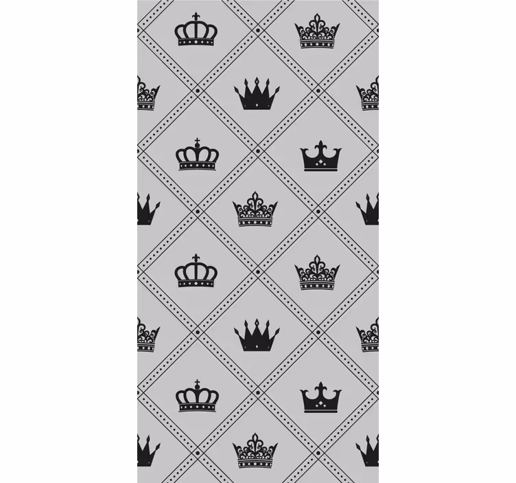 Kroonpatroon ontwerp elegant rolgordijn - TenStickers