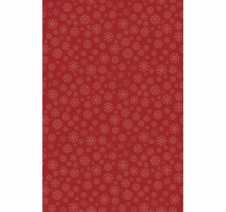 Sneeuwvlokpatroon rood rolgordijn - TenStickers