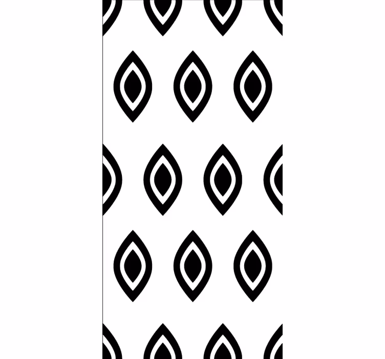 Abstracte zwarte vormen modern rolgordijn - TenStickers