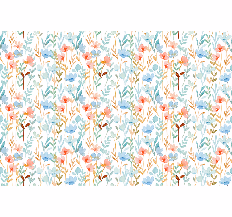 Delicaat botanisch thema rolgordijn bloemen en planten - TenStickers