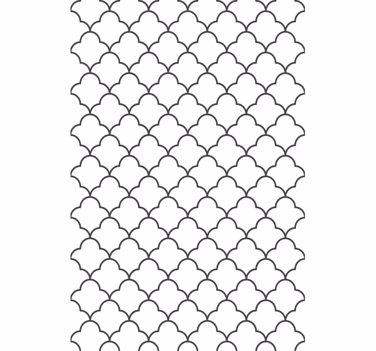 Gestileerd gebogen patroon modern rolgordijn - TenStickers