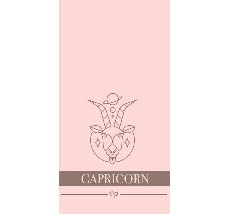 Steenbok astrologisch symbool rolgordijn gepersonaliseerd - TenStickers