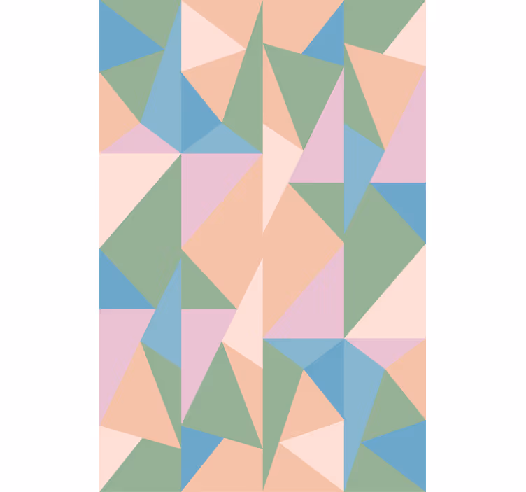Abstracte zachte tonen figuren modern rolgordijn - TenStickers