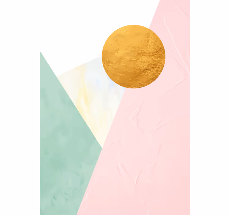 Gouden cirkel ontwerp modern rolgordijn - TenStickers
