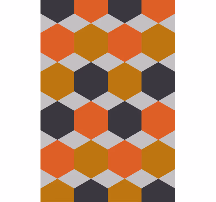 Hexagonaal patroonontwerp modern rolgordijn - TenStickers