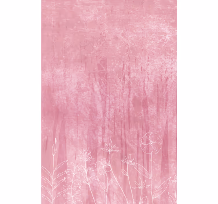 Rolgordijn bloemen en planten silhouet ontwerp - TenStickers