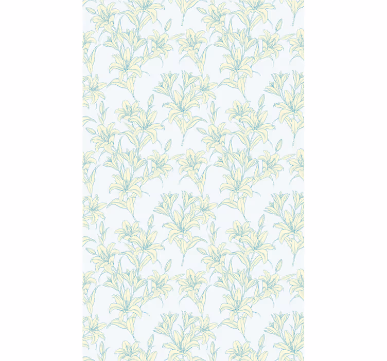 Subtiele botanische motieven rolgordijn bloemen en planten - TenStickers