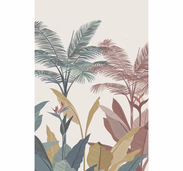 Bomen rolgordijnen Terracotta tropische planten - TenStickers