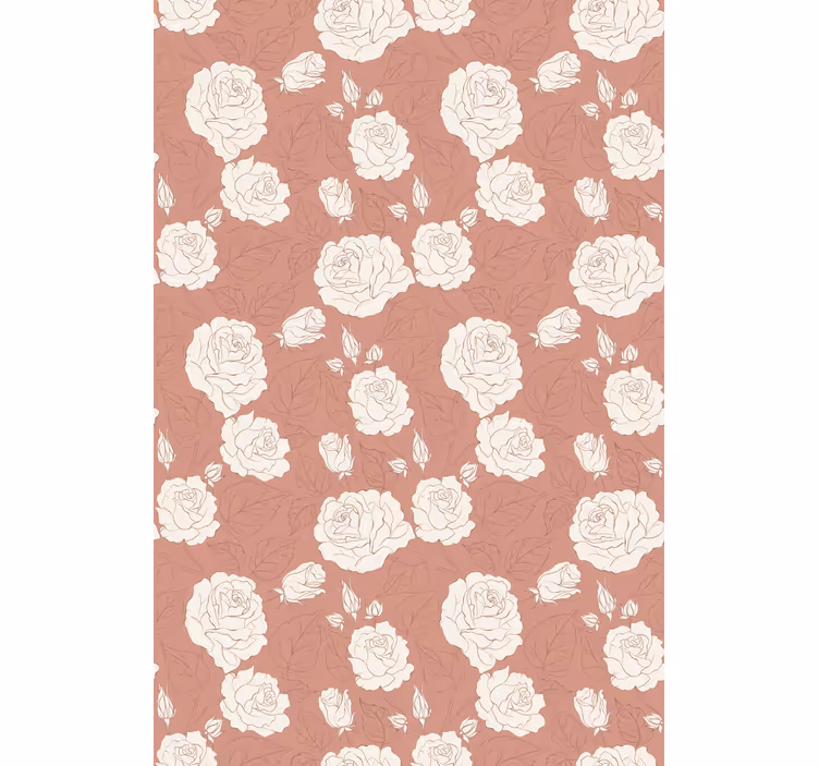Delicate regeling rolgordijn bloemen - TenStickers