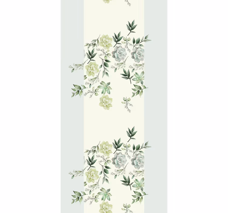 Rolgordijn bloemen patroon elegant - TenStickers
