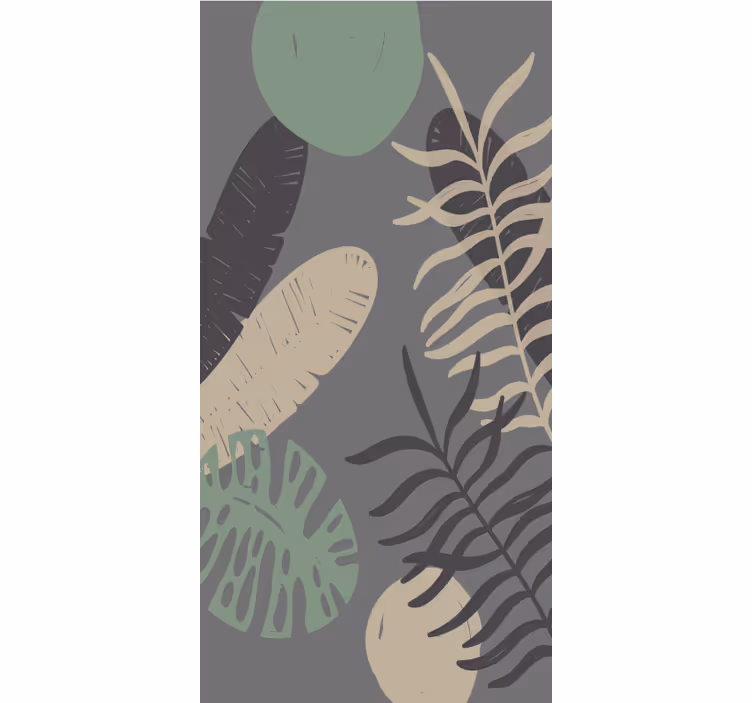 Tropisch groen patroon rolgordijn bloemen en planten - TenStickers