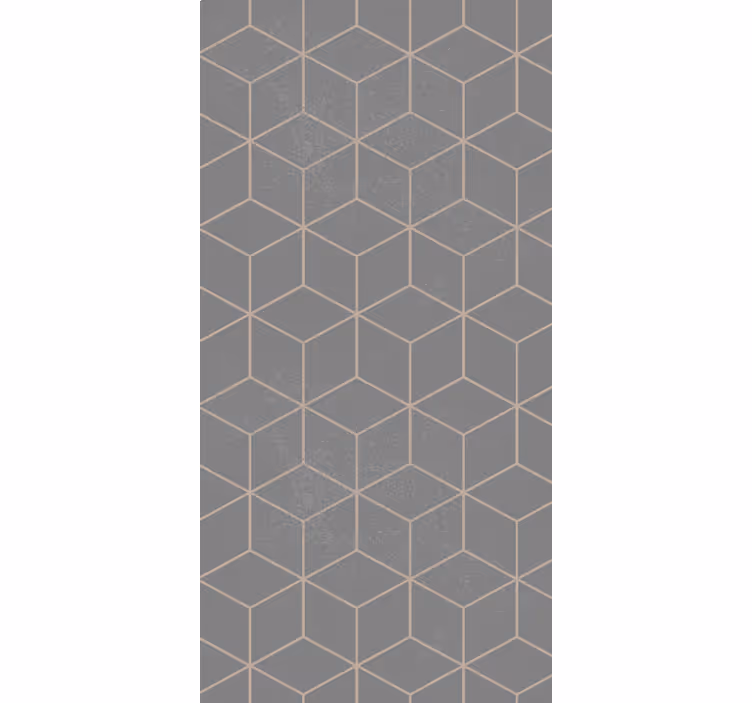 Geometrisch grijs motief modern rolgordijn - TenStickers