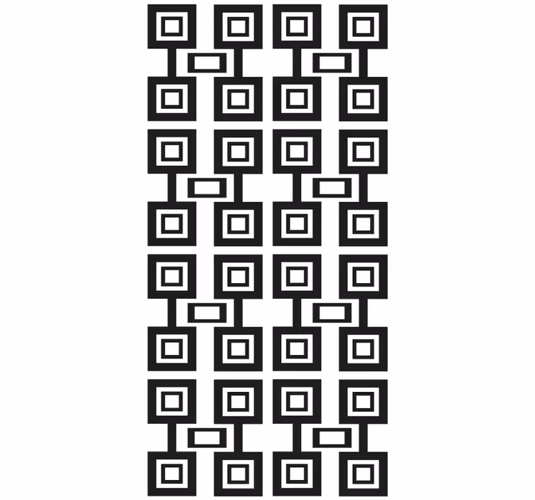 Geometrisch vierkant motief modern rolgordijn - TenStickers