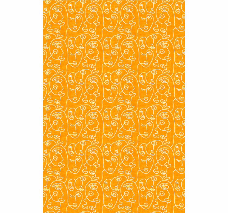 Gestileerde gezichtspatronen rolgordijn kunst - TenStickers