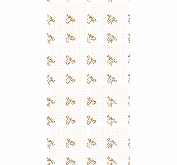 Honingbijenpatroon rolgordijn dieren - TenStickers