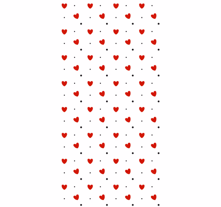 Hartpatroon vreugde rolgordijn romantisch - TenStickers