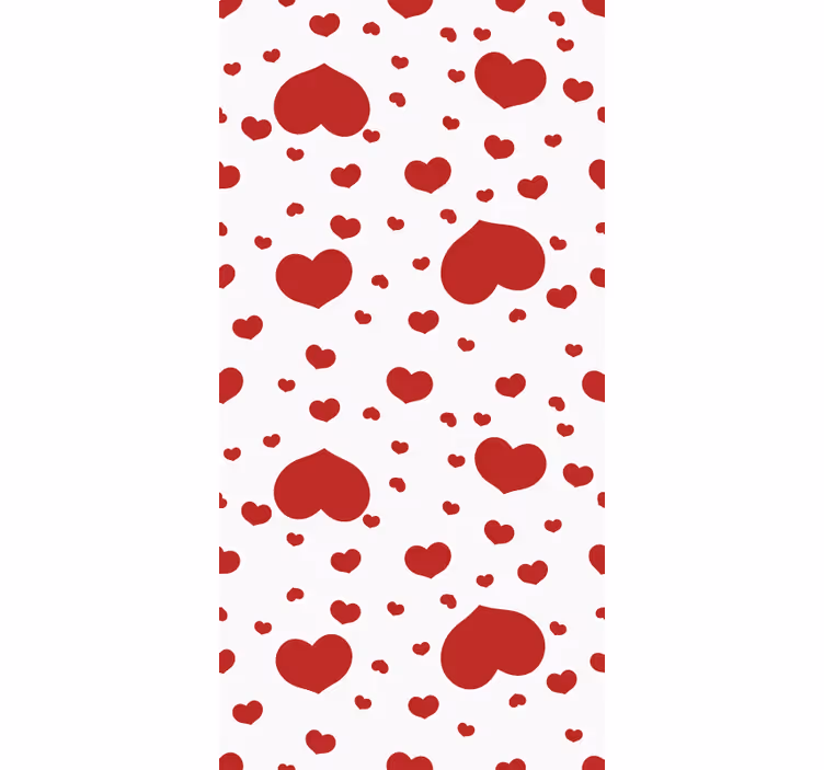 Hartpatroon decoratie rolgordijn romantisch - TenStickers