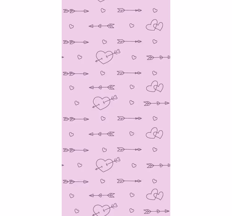 Harten en pijlen rolgordijn romantisch - TenStickers