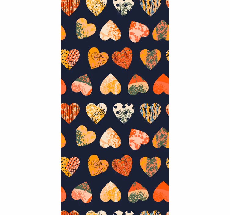 Hartpatronen collectie rolgordijn romantisch - TenStickers