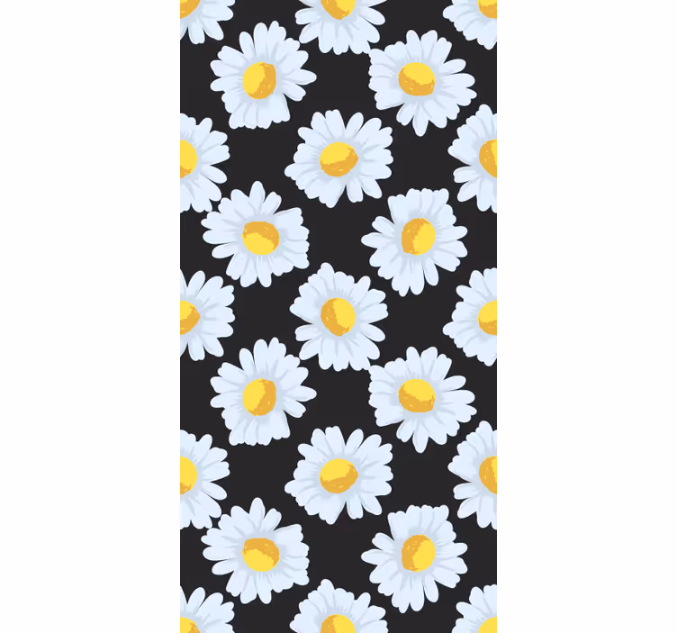 Madeliefjes thema rolgordijn bloemen en planten - TenStickers