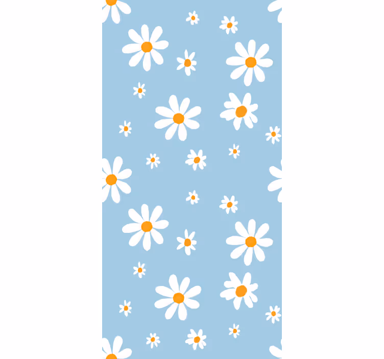 Delicate madeliefjespatronen rolgordijn bloemen en planten - TenStickers