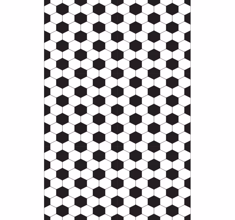 Hexagonaal patroon rolgordijn voetbal - TenStickers