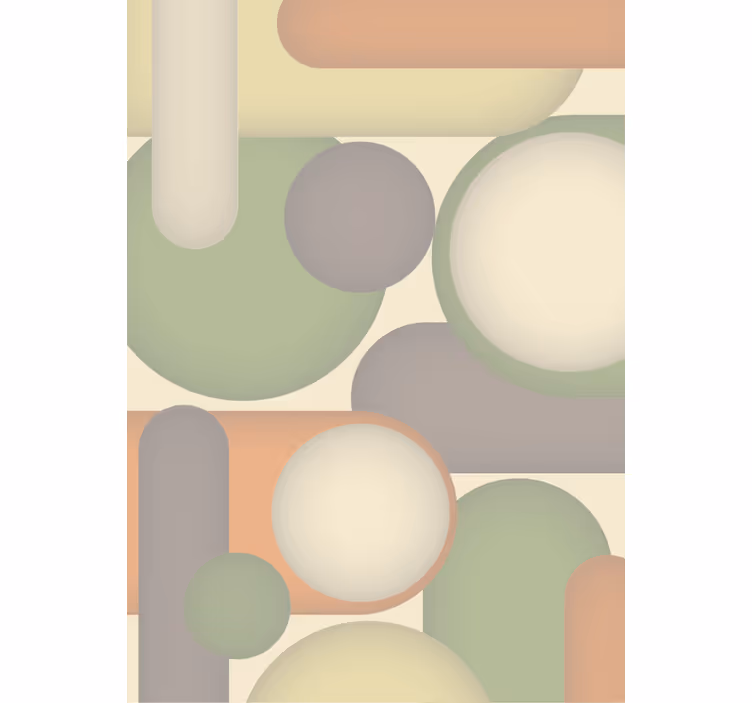 Geometrische cirkelvormige opstelling modern rolgordijn - TenStickers