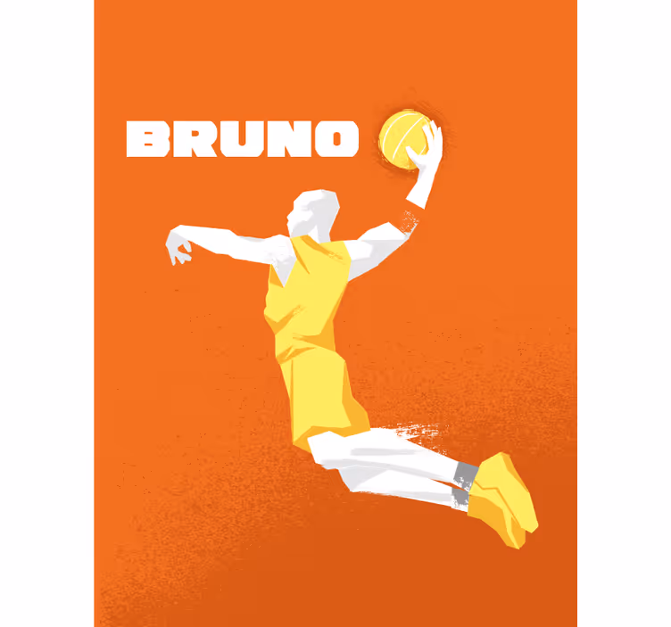 Rolgordijn gepersonaliseerd basketbal - TenStickers