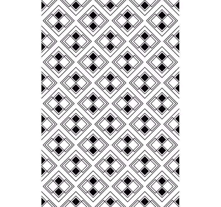 Geometrische rood witte patroon rolgordijn - TenStickers