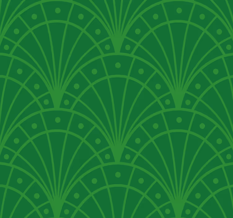 Art deco Rolgordijn groen - TenStickers