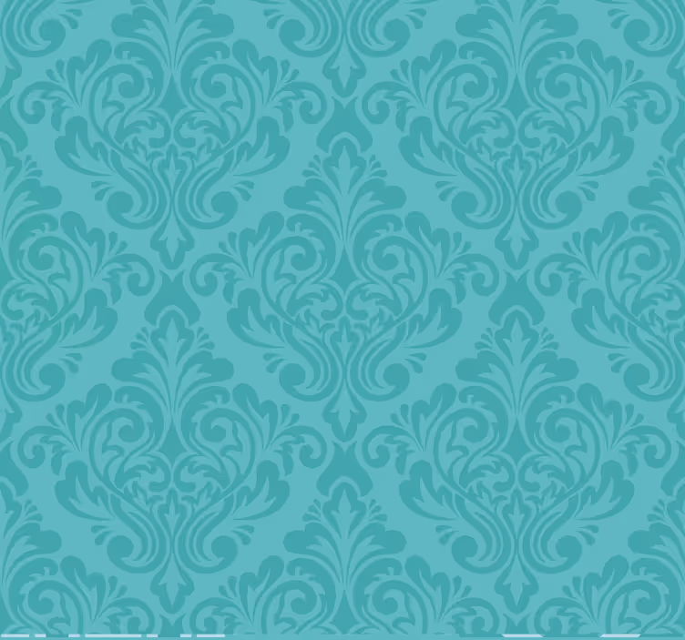 Damast Rolgordijn turquoise - TenStickers