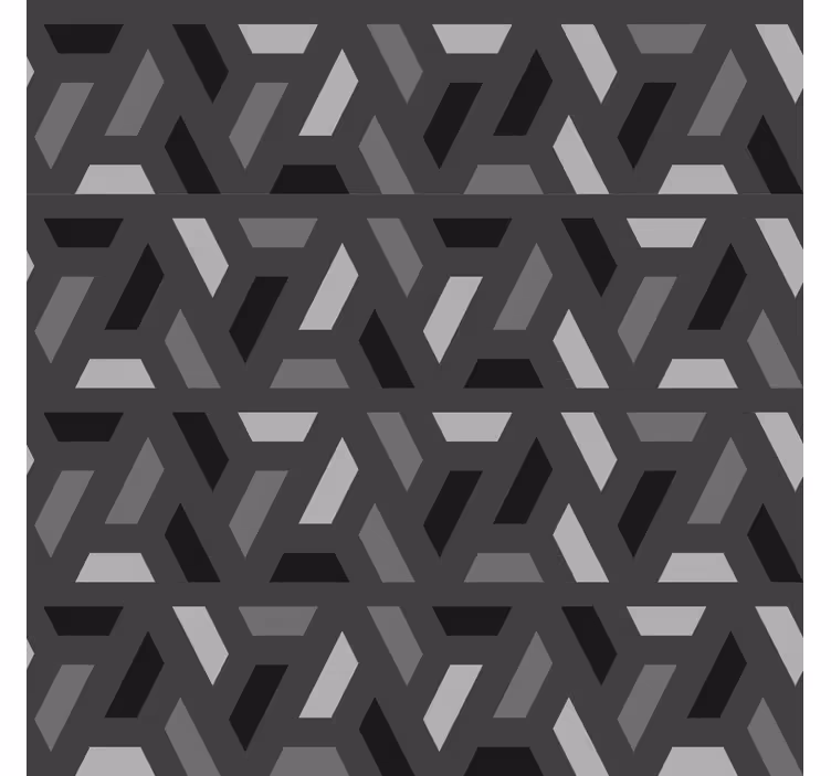 Geometrische zwarte driehoek raambekleding woonkamer - TenStickers