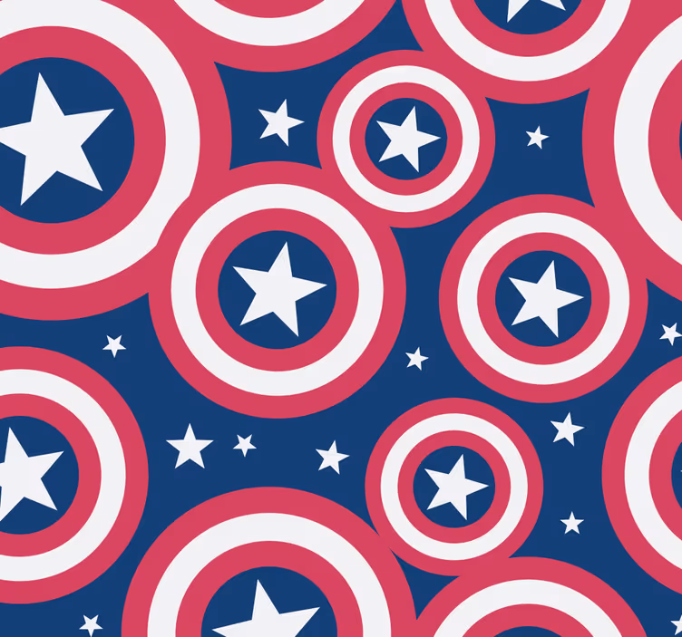 Rolgordijn Captain Amerika rond schild Superhelden - TenStickers