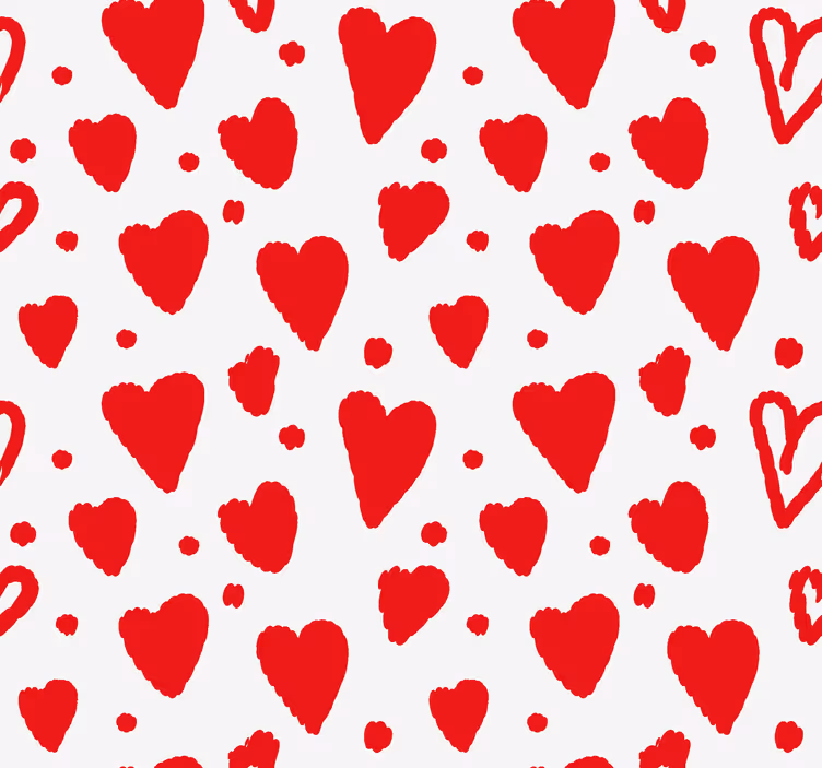 Harten patroon Romantische rolgordijn - TenStickers
