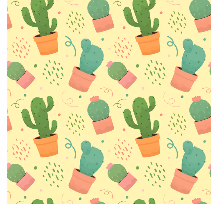 Cactus patroon Rolgordijn kinderkamer - TenStickers