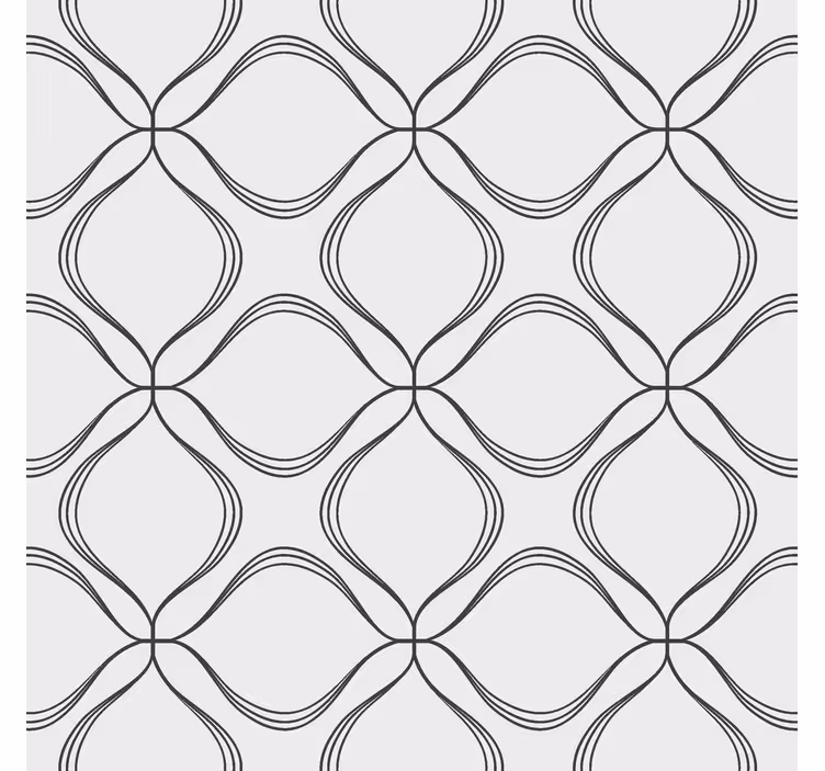 Abstract kruisbladpatroon Moderne raambekleding - TenStickers